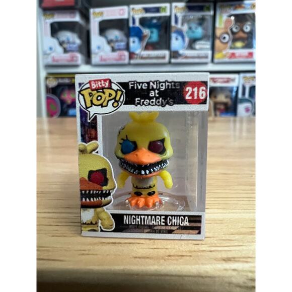 BITTY Nightmare Chica Five Nights Freddy's Funko Pop #216 5NAF Horror 5 Games - Picture 1 of 6